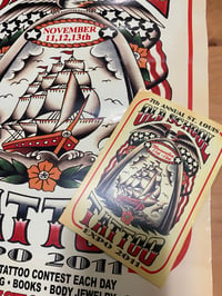 Image 2 of Tattoo History Lot: Tim Beck Old School Expo Poster  and card, 2011 Lyle Tuttle