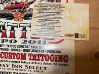 Image 3 of Tattoo History Lot: Tim Beck Old School Expo Poster  and card, 2011 Lyle Tuttle