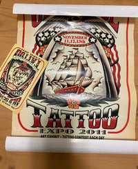 Image 5 of Tattoo History Lot: Tim Beck Old School Expo Poster  and card, 2011 Lyle Tuttle