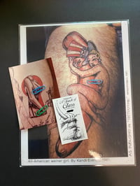 Image 1 of Kandi Everett lot: Tattoo Photographs Pinup and Business Card- Risqué Vintage History