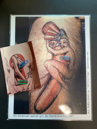 Image 2 of Kandi Everett lot: Tattoo Photographs Pinup and Business Card- Risqué Vintage History