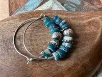 Image 1 of Gipsy Caravan. Ancient NIla glass and Sterling Silver earrings/ n386