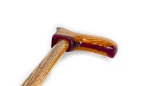 Image 11 of Wooden Cane Walking Stick, Exotic Wood Purple Heart and Oak, Solid Cane 37 inches Elegant Cane