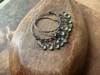 Image 6 of Aquamarine Sterling Silver Hoops / n496