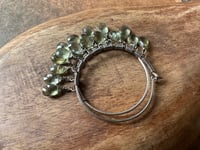 Image 24 of Aquamarine Sterling Silver Hoops / n496