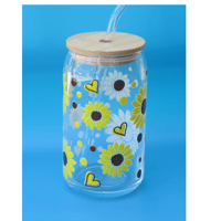 Image 1 of Sunflower Glass Cup