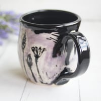 Image 5 of Sgraffito Wild Flower Mug, Hand Carved Botanical Design Specialty Art Mug, Made in USA
