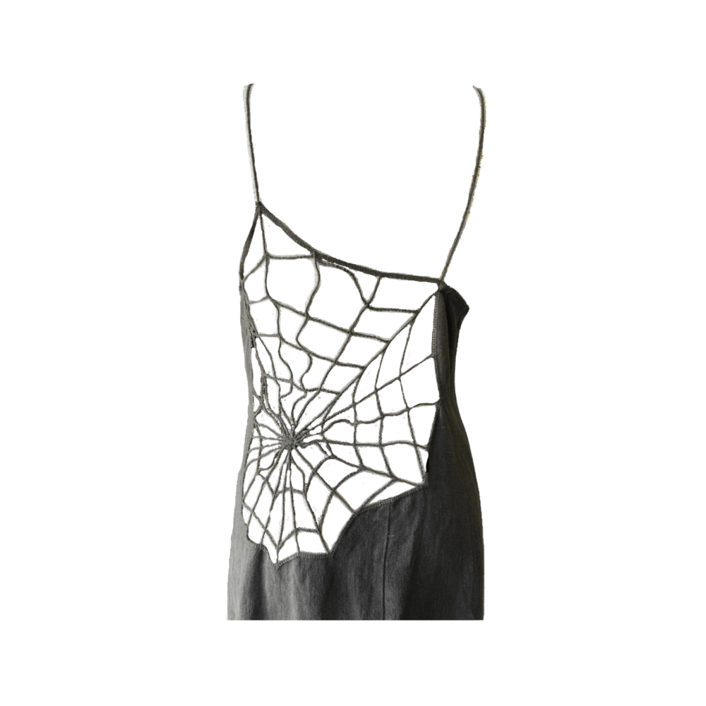 Image of PALOMA WOOL "MALEEK" SPIDERWEB LINEN DRESS