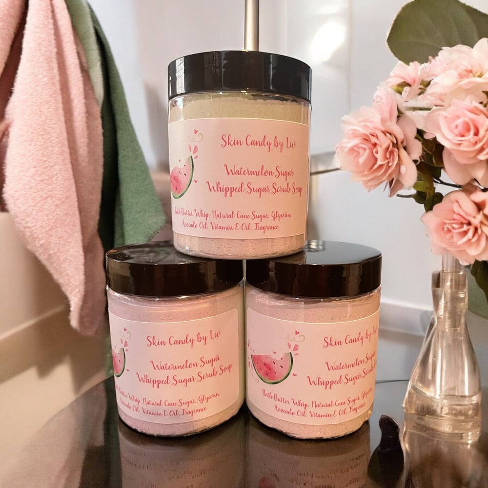 Watermelon Sugar Whipped Sugar Scrub Soap
