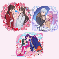 Image 1 of Standees of Pin artworks: ASOA, JinxMao, Hualian