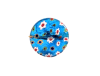 Image 2 of RED, WHITE, YELLOW, AND BLUE FLORAL MULTICOLOR ADJUSTABLE WIRE WRAP RING (ITEM #2565)