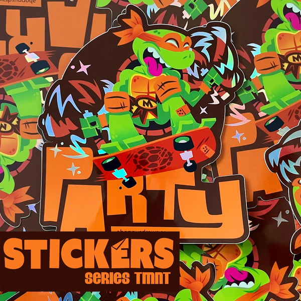 Image of 5" STICKERS Series TMNT: Party Turtle Bro