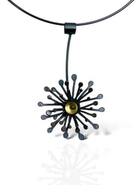 Image 1 of Black Flower Pendant 