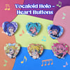 Vocaloid Holo Heart Buttons