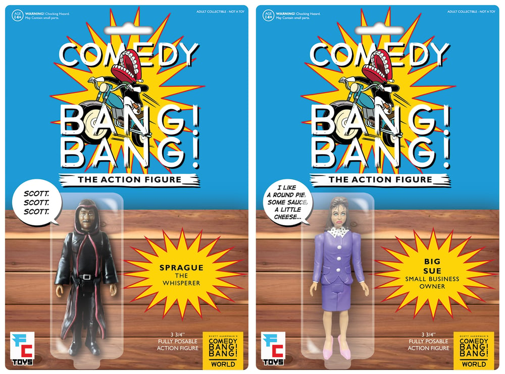 IN STOCK 9/12: Comedy Bang Bang's Big Sue & Sprague The Whisperer Set of 2 FC Toys Figures