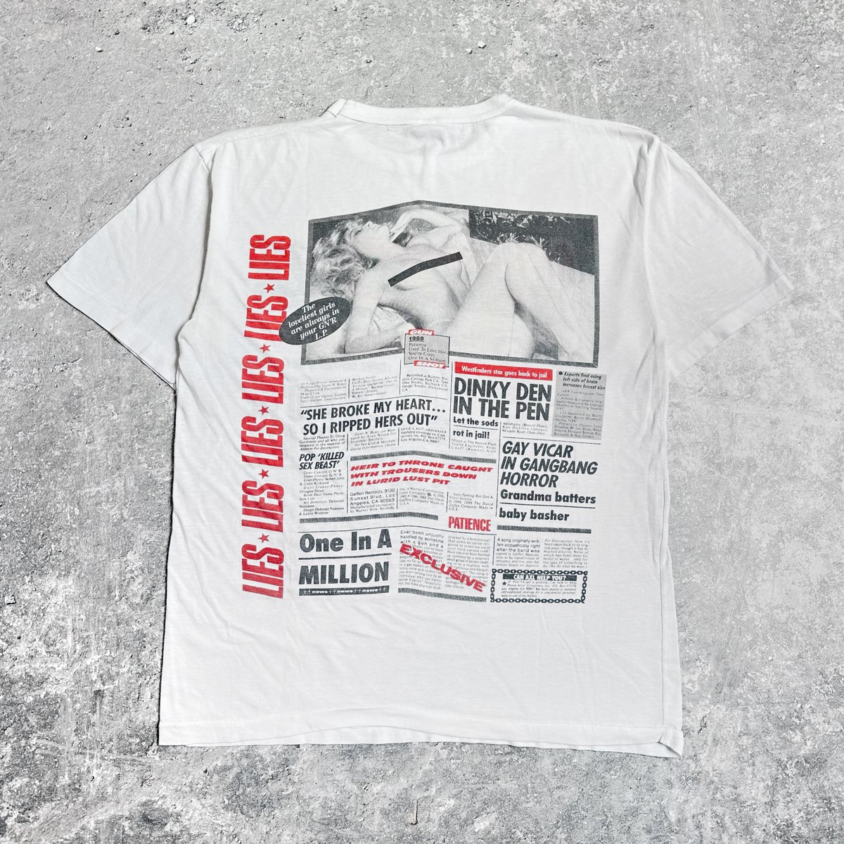 Guns 'n Roses 1988 'G N' R Lies' White T-Shirt | NLVintage