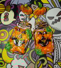 Pumpkin mason jar earrings 