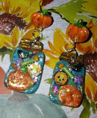 Halloween mason jar earrings 