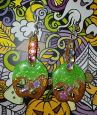 Caramel apple earrings