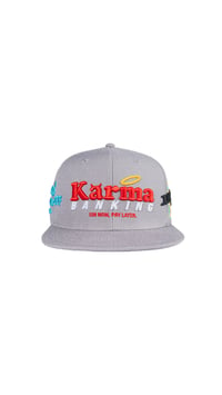 Image 1 of GRAY “KARMA BANKING” SNAPBACK 