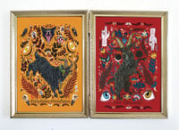 Image 1 of Black Phillip diptych