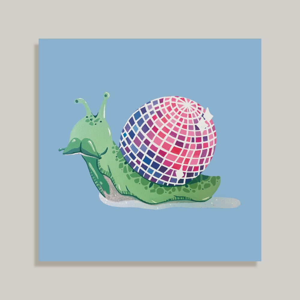 Image of 'Disco Snail' - 6 inch print