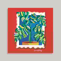 Image 2 of 'Monstera' - 6in x 6in print