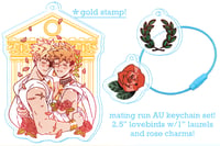 Classical Lovers: Gold Stamped Acrylic Keychain Set