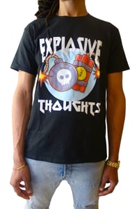 Image 2 of Explosive Thoughts Graphic T-Shirt (Black)