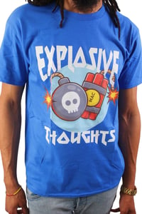 Image 1 of Explosive Thoughts Graphic T-Shirt (Blue)