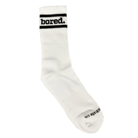 bored. socks - white