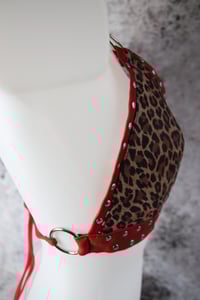 Image 17 of  Genuine red leather leopard top
