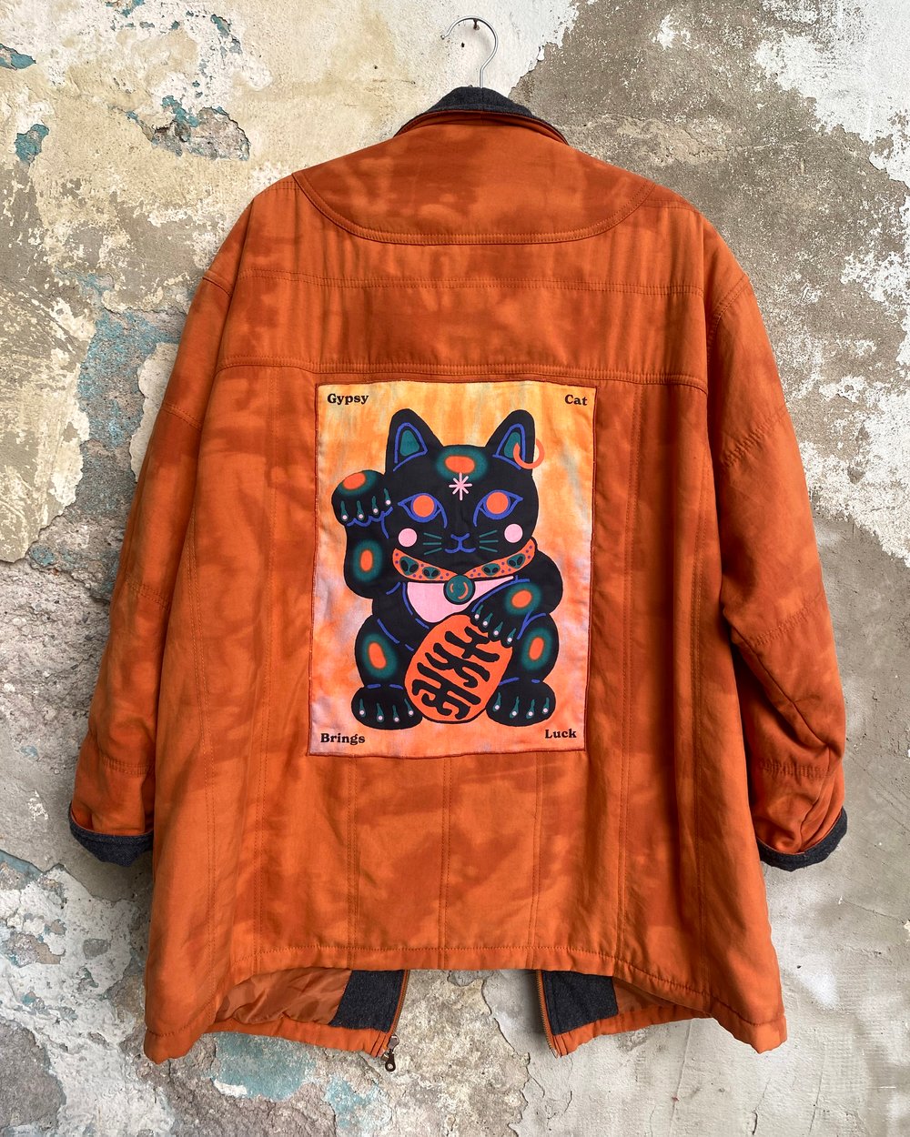 GYPSY CAT bleached oversize jacket