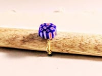 Image 2 of RED, WHITE, AND BLUE FLORAL MULTICOLOR ADJUSTABLE WIRE WRAP RING (ITEM #2563)