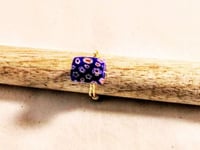 Image 3 of RED, WHITE, AND BLUE FLORAL MULTICOLOR ADJUSTABLE WIRE WRAP RING (ITEM #2563)