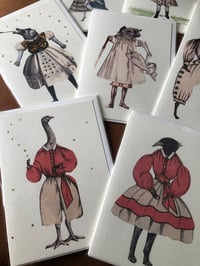 Image 2 of SET#2 -  7 Blank Greeting Cards Exquisite Corpse Surreal Anthropomorphic Creatures 