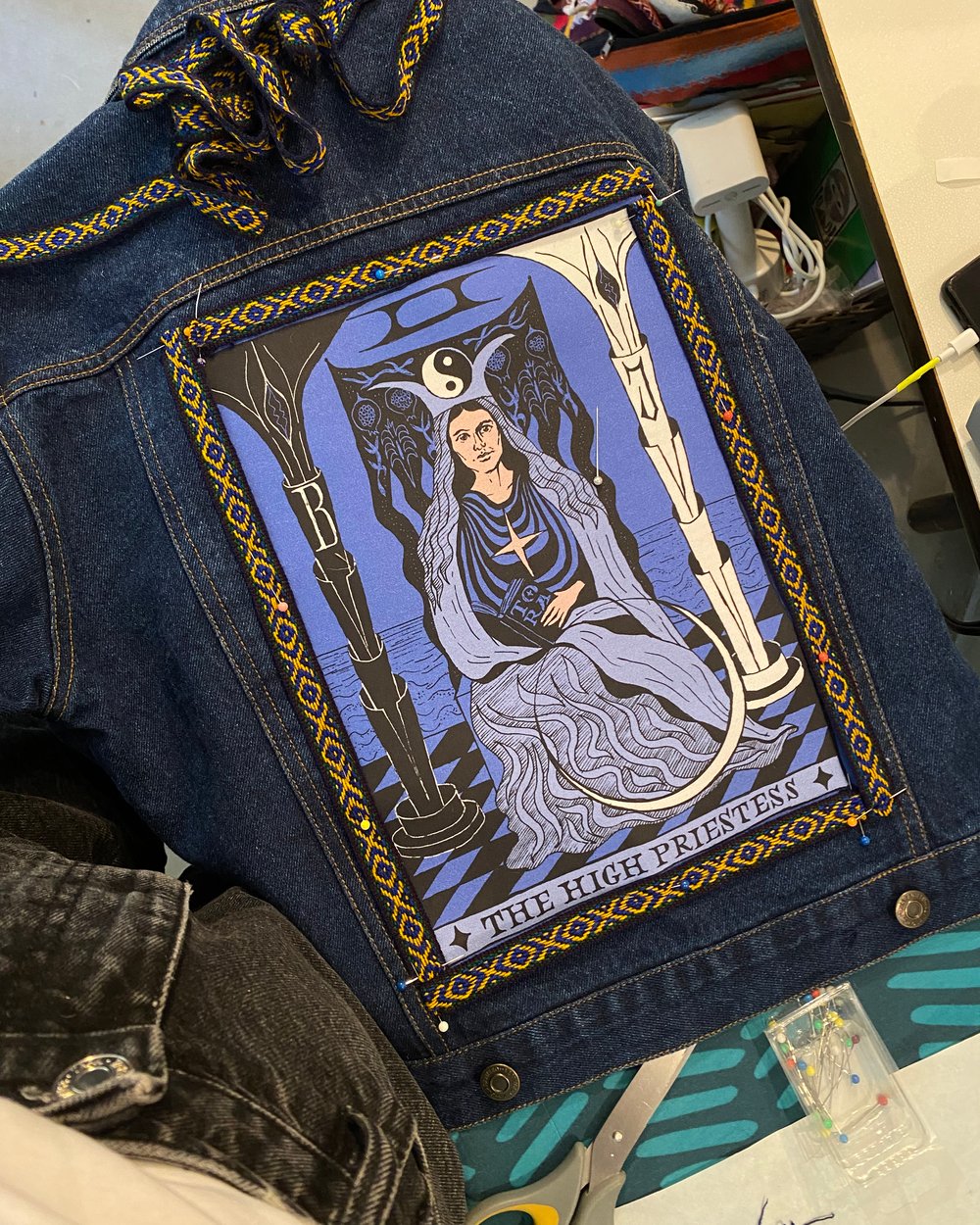 Peruvian HIGH PRIESTESS denim jacket