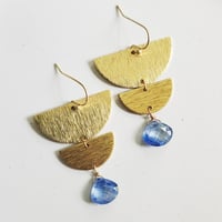 Image 5 of Kyanite + Moon Phase Earrings