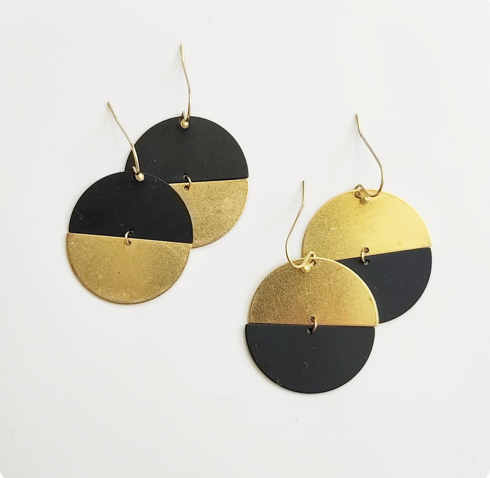 Image of Half Moon Cookie Earrings