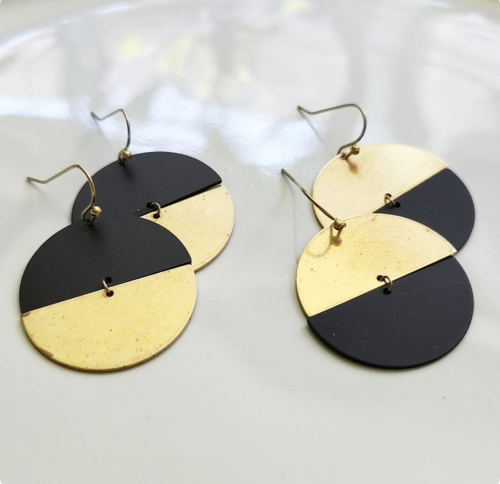 Image of Half Moon Cookie Earrings