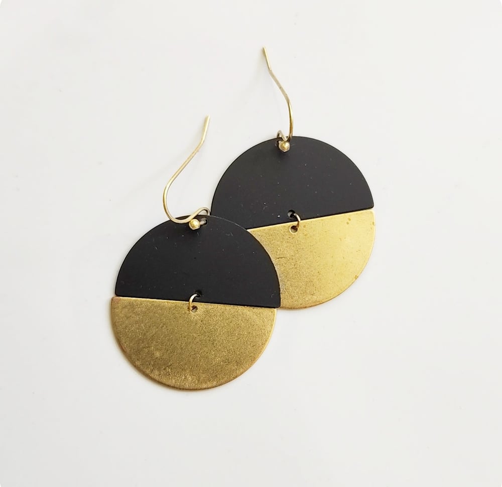 Image of Half Moon Cookie Earrings