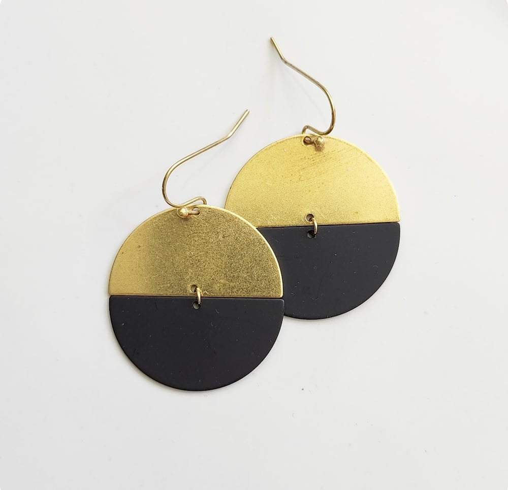 Image of Half Moon Cookie Earrings