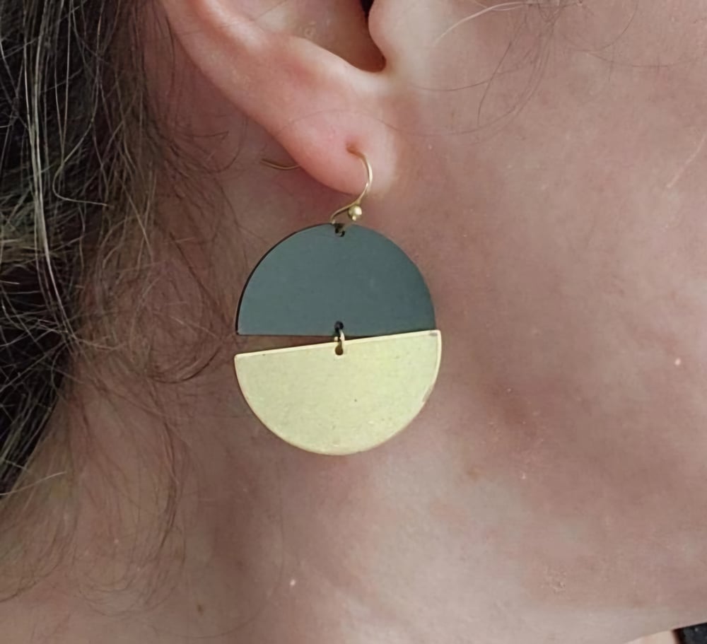 Image of Half Moon Cookie Earrings