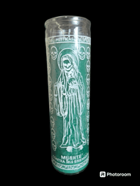 Image 1 of Green Santa Muerte Candle 