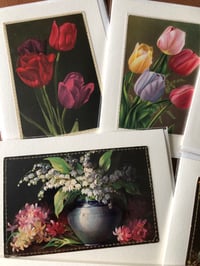 Image 2 of 6 Handmade Blank Greeting Cards Antique Floral Postcards