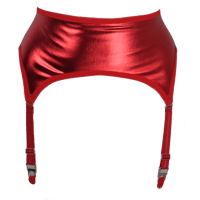 Red Metallic Garter Belt