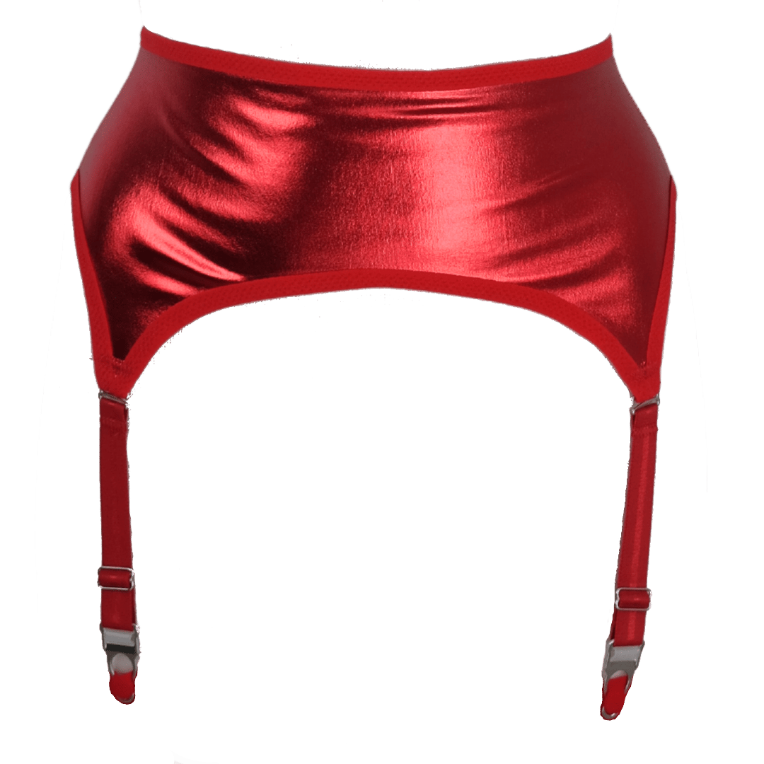 Red Metallic Garter Belt | Odd Romp Red Metallic Garter Belt | Odd Romp