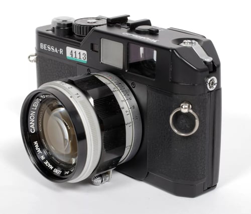 Image of NOS Voigtlander Bessa R 35mm Rangefinder camera with Canon 50mm F1.4 lens #4113