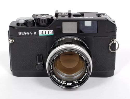 Image of NOS Voigtlander Bessa R 35mm Rangefinder camera with Canon 50mm F1.4 lens #4113