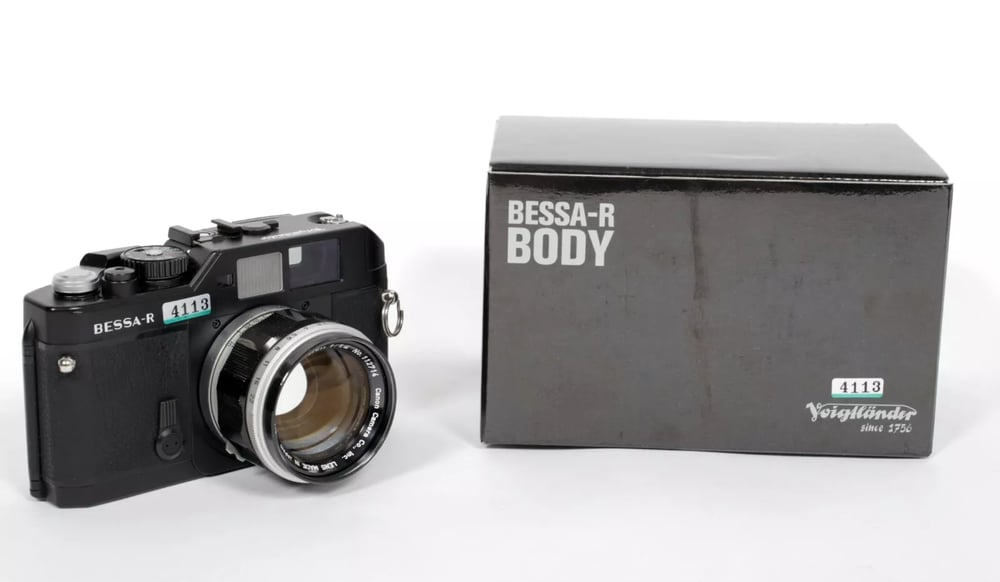 Image of NOS Voigtlander Bessa R 35mm Rangefinder camera with Canon 50mm F1.4 lens #4113